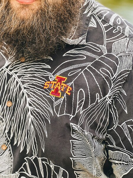 Tommy Bahama® I-State Black Palm Leaves Sport Line Button Down